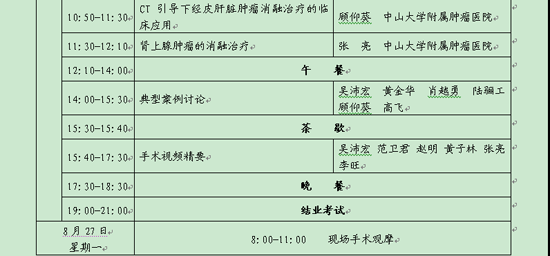 第一期全國腫瘤消融治療技術規范應用培訓項目